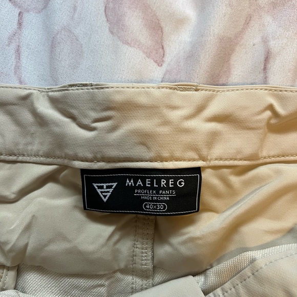 Men's Lightweight Moisture-Wicking Golf Pants - light khaki 40x30 - Picture 5 of 9